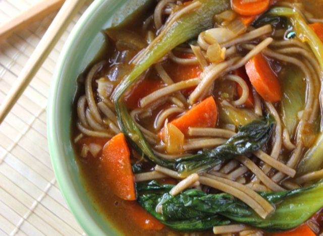 Healthy Asian Soba Noodle Soup