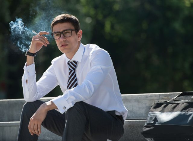 man smoking