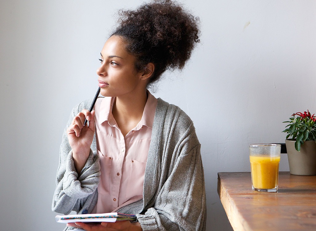 Woman thinking 7 ways think yourself thin.jpg