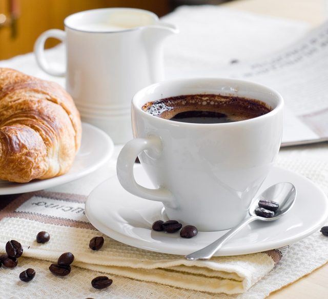Coffee and croissant
