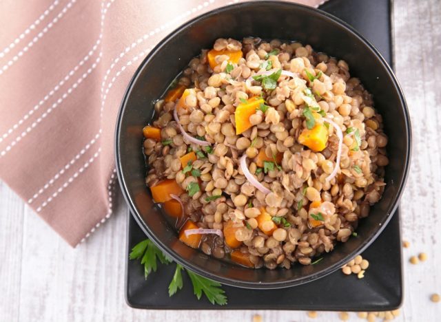 simmered lentils