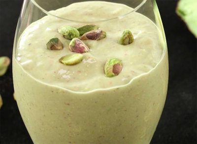Strawberry Pistachio Cream Smoothie