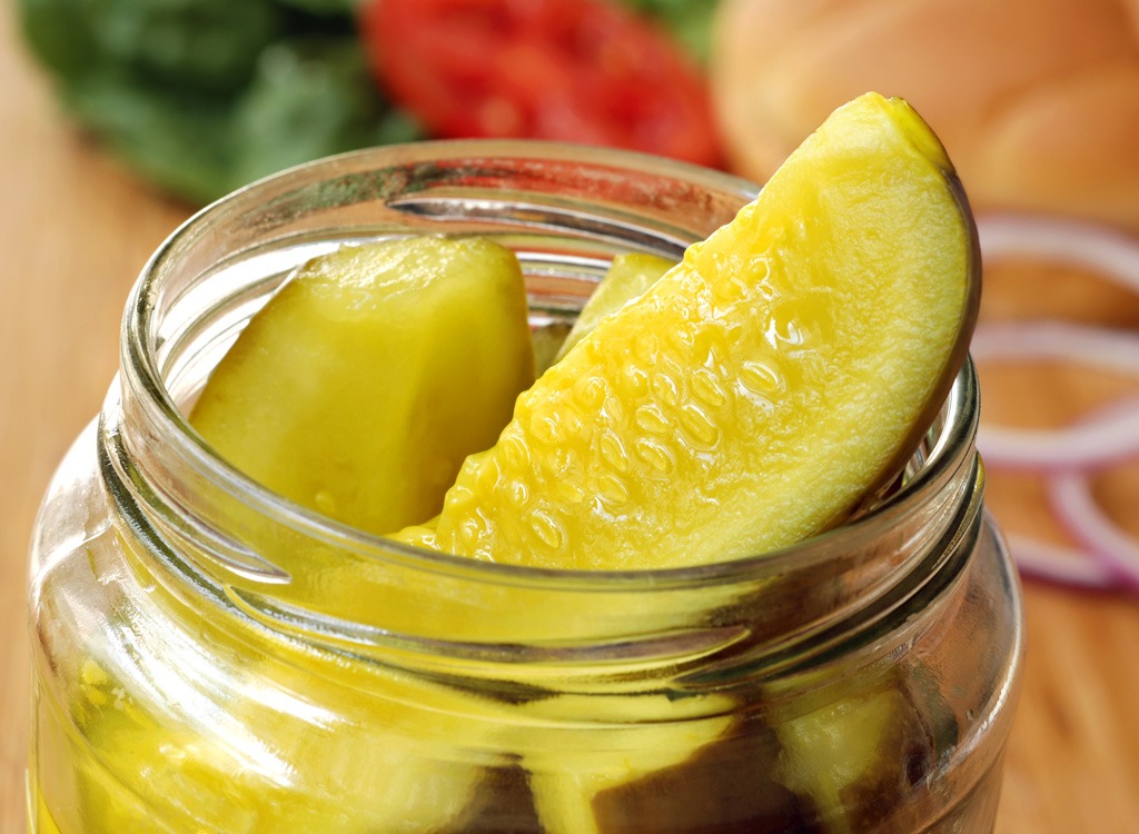 Dill pickles in jar