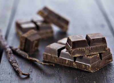 Dark chocolate squares