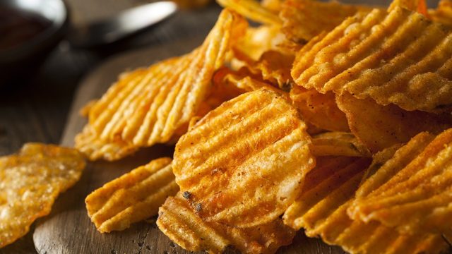 Flavored potato chips