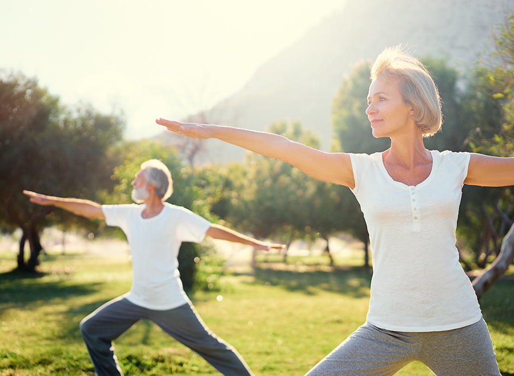 woman doing yoga