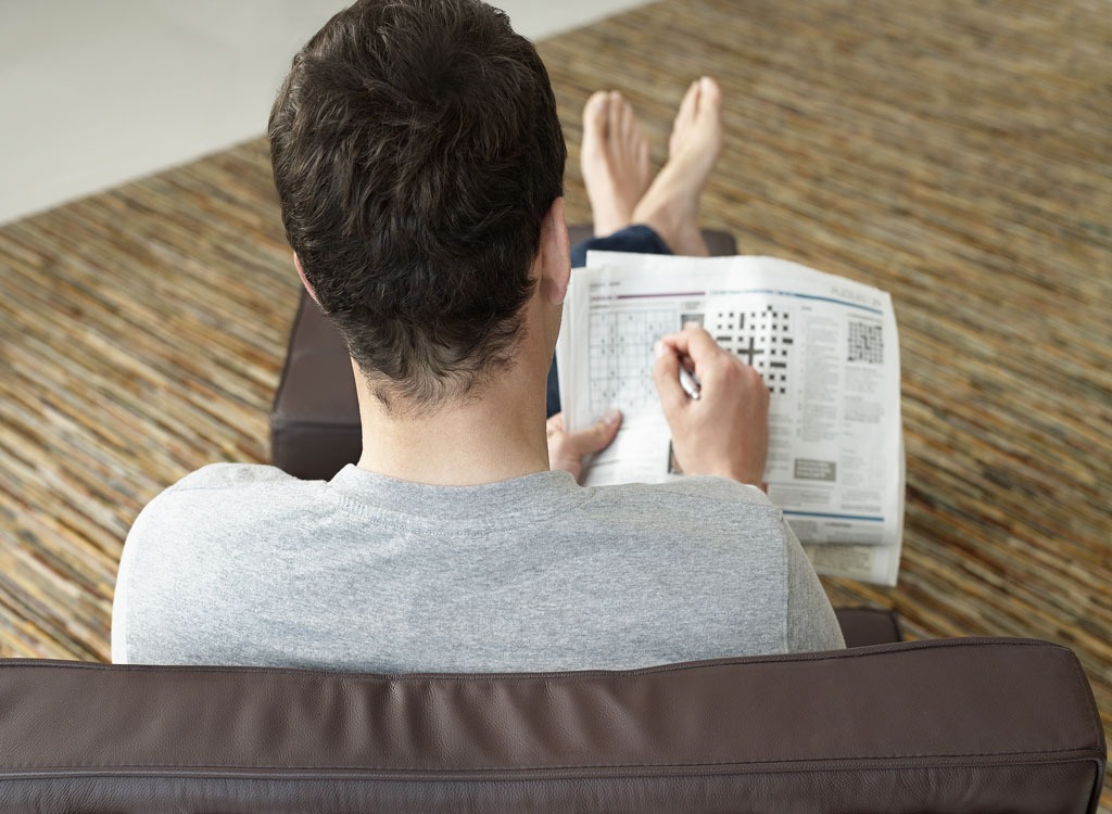 Man doing puzzle