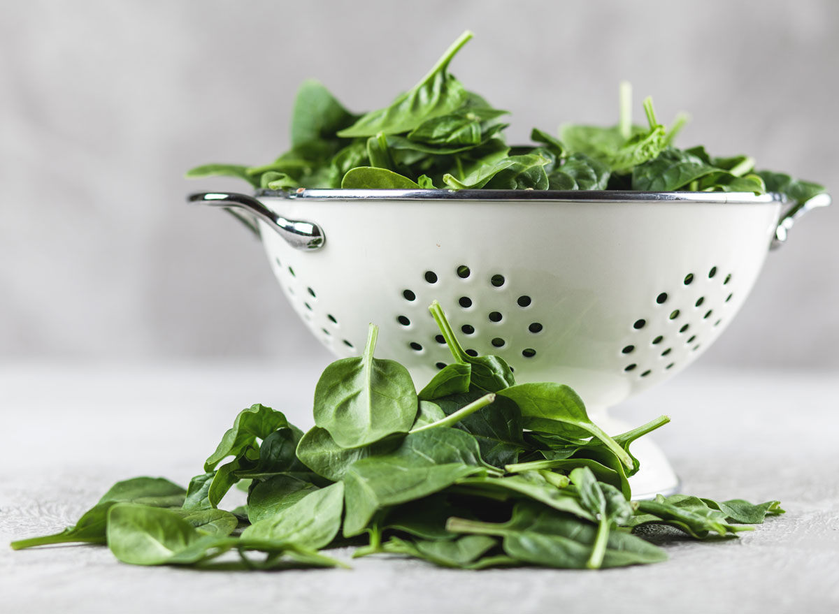 Baby spinach colander