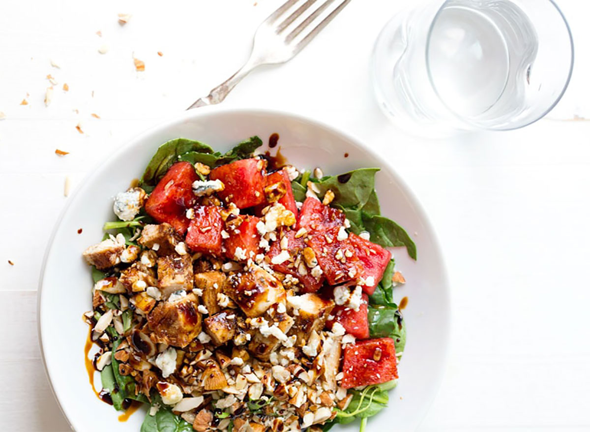 balsamic watermelon chicken salad