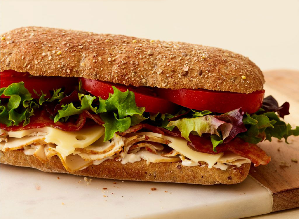 Au bon pain turkey swiss sandwich