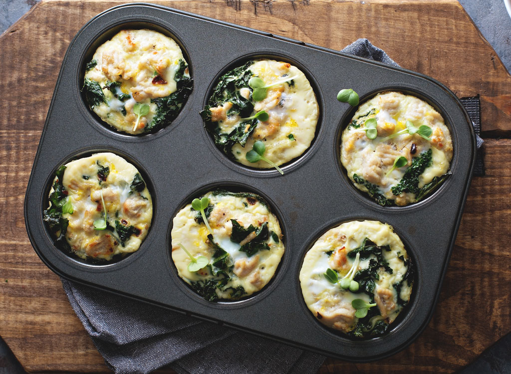 High protein ground turkey egg white cups