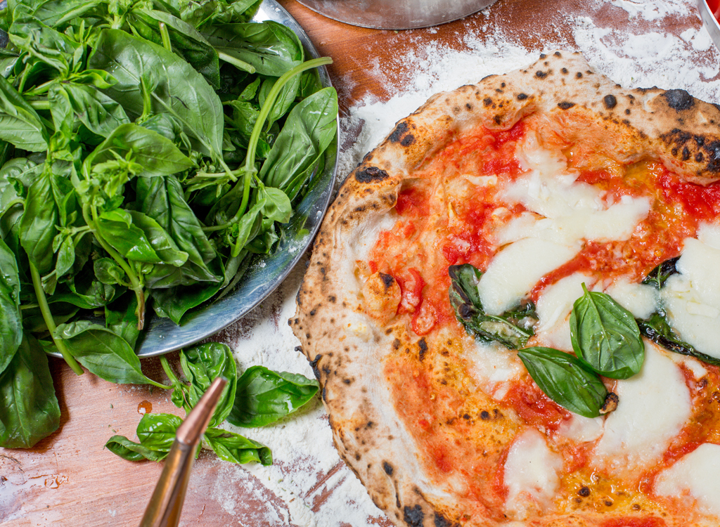 Basil pizza