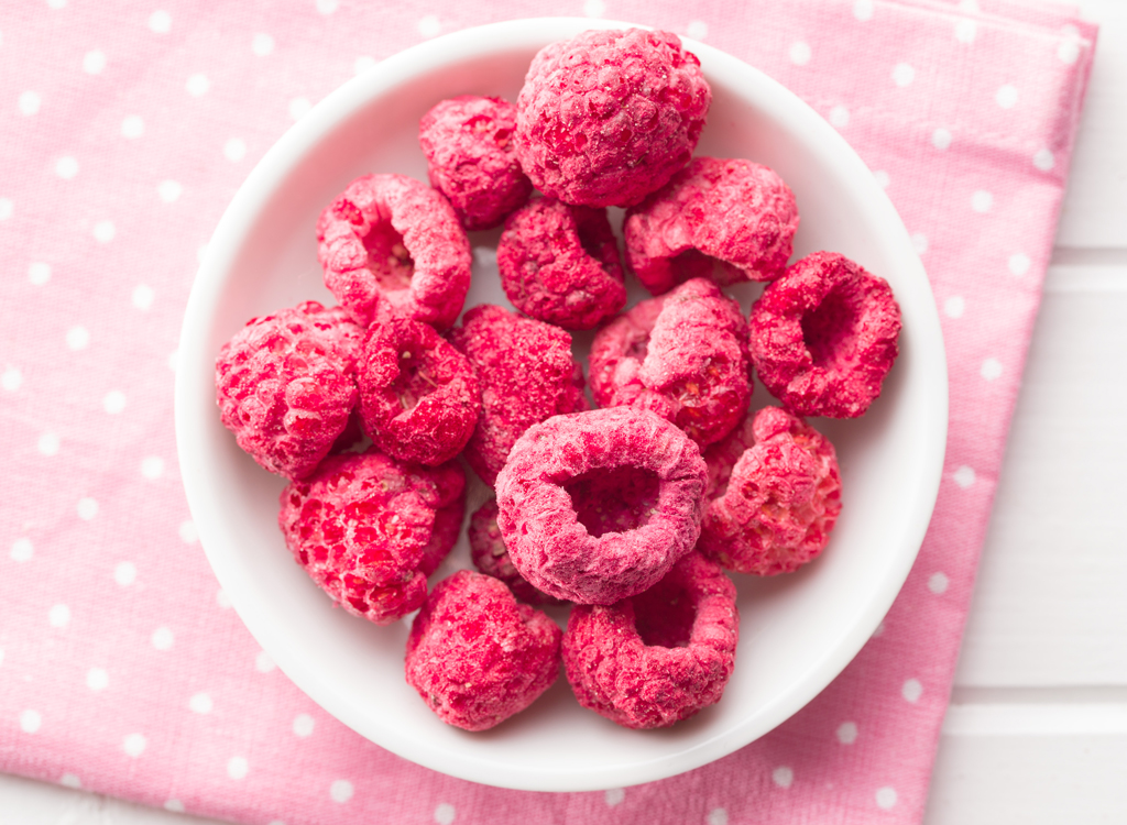Freeze dried raspberries