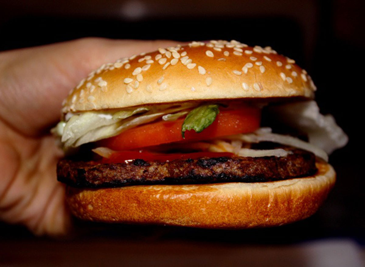 Veggie whopper from Burger King
