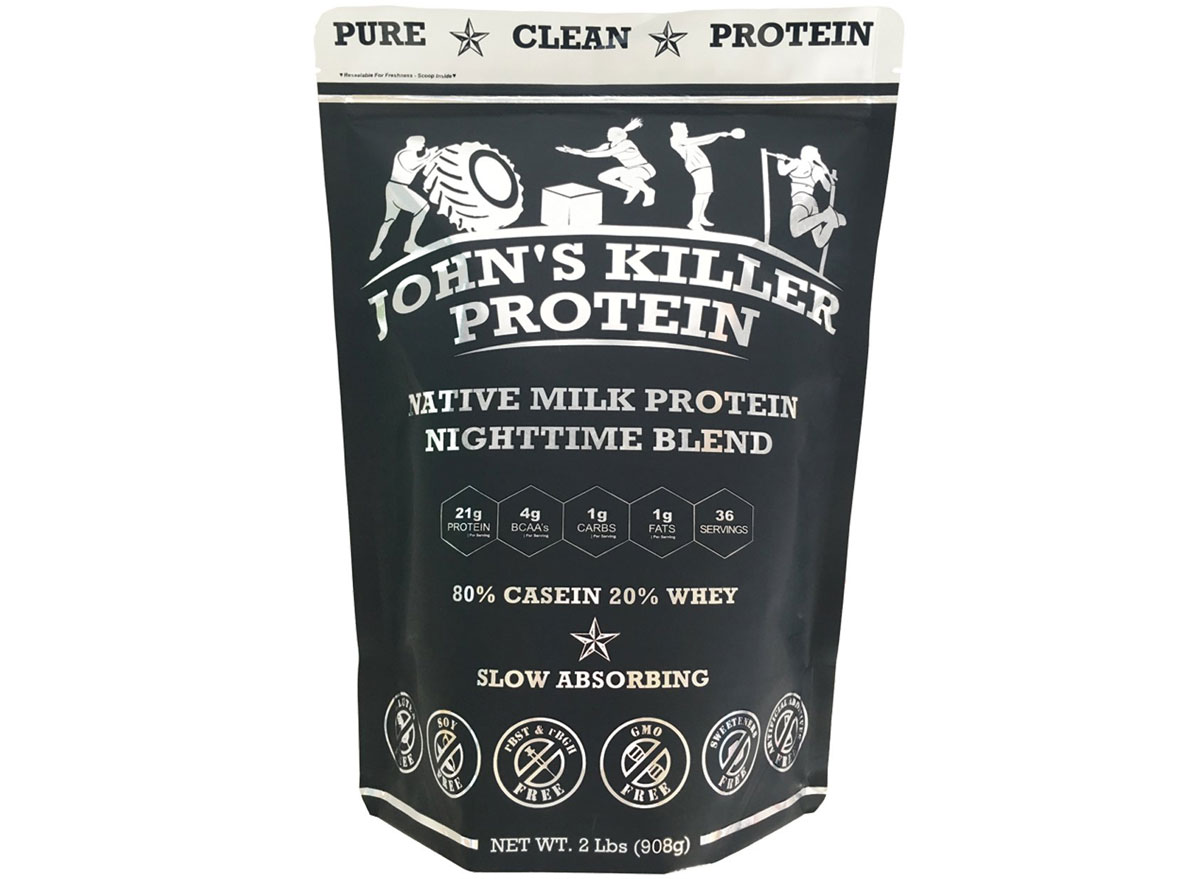Johns killer protein nighttime blend protein powder casein whey