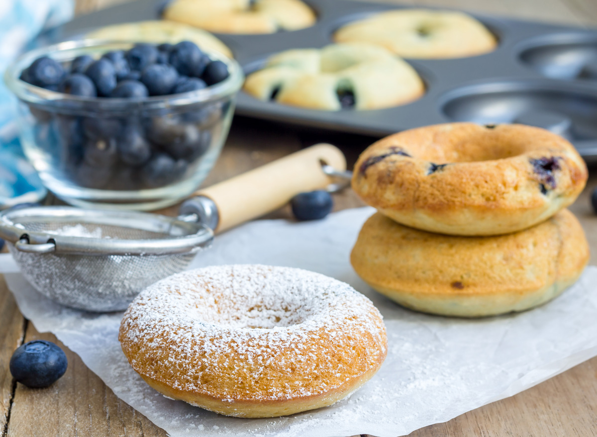 Lemon blueberry protein doughnuts