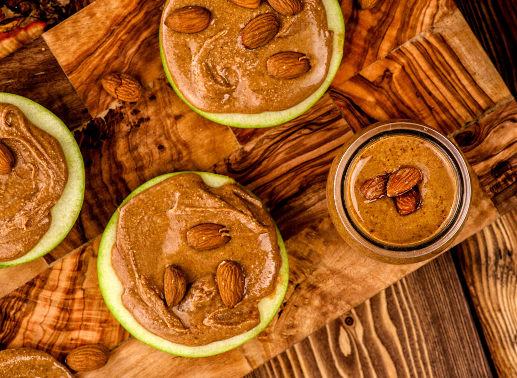 Almond butter apple sandwich