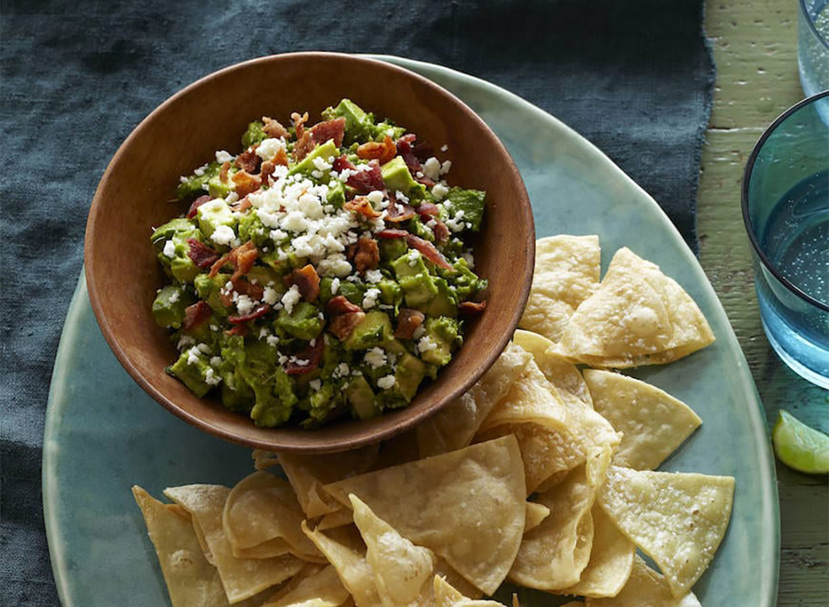 bacon guacamole with chips