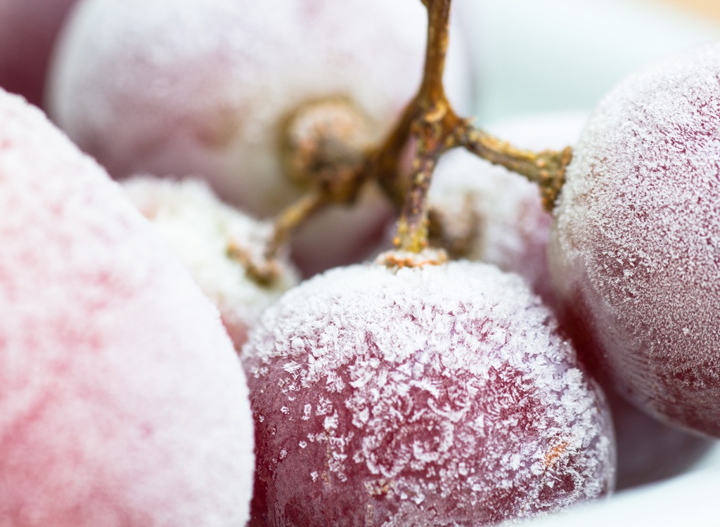 Frozen grapes
