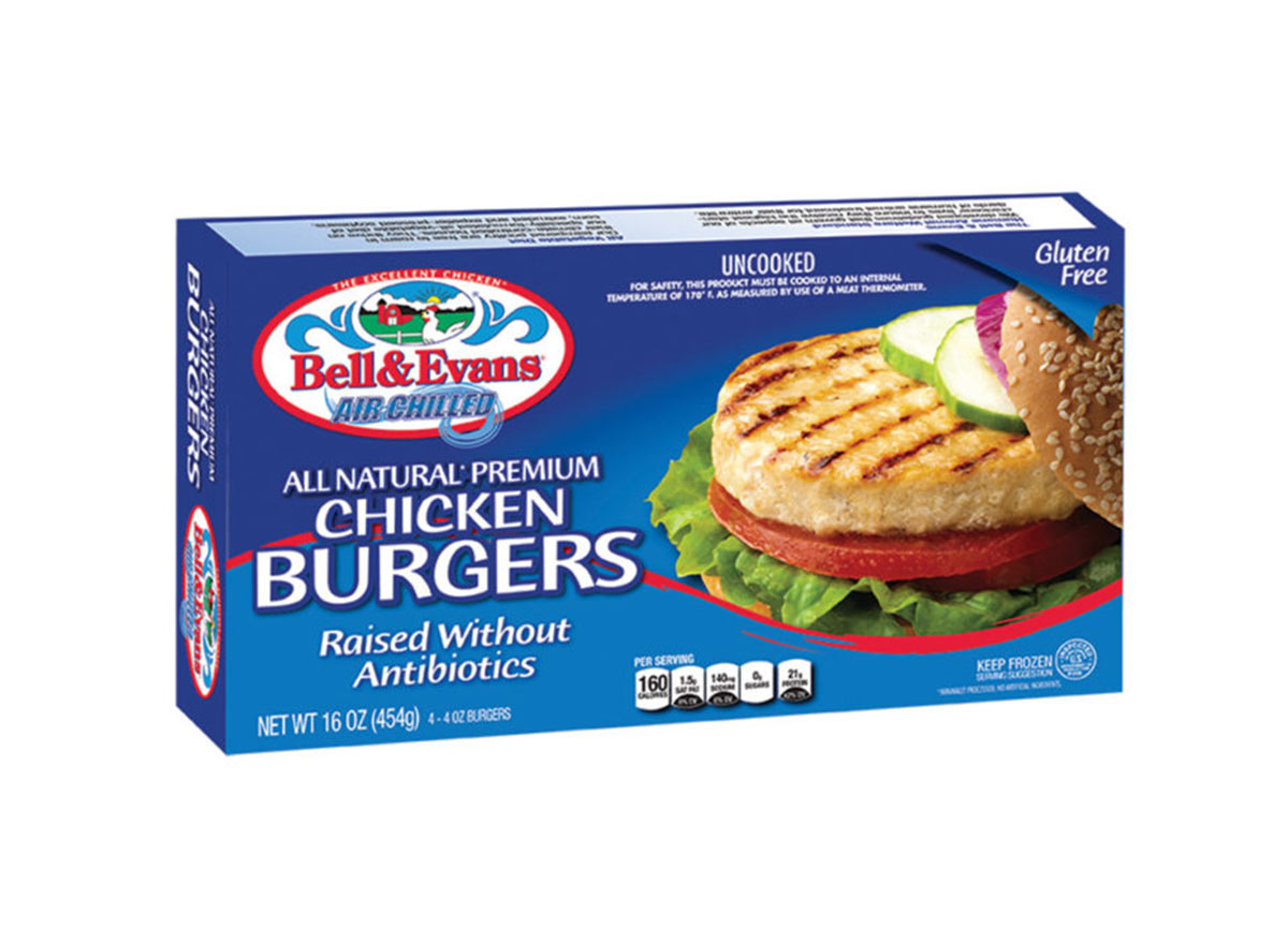 bell and evans chicken burger box
