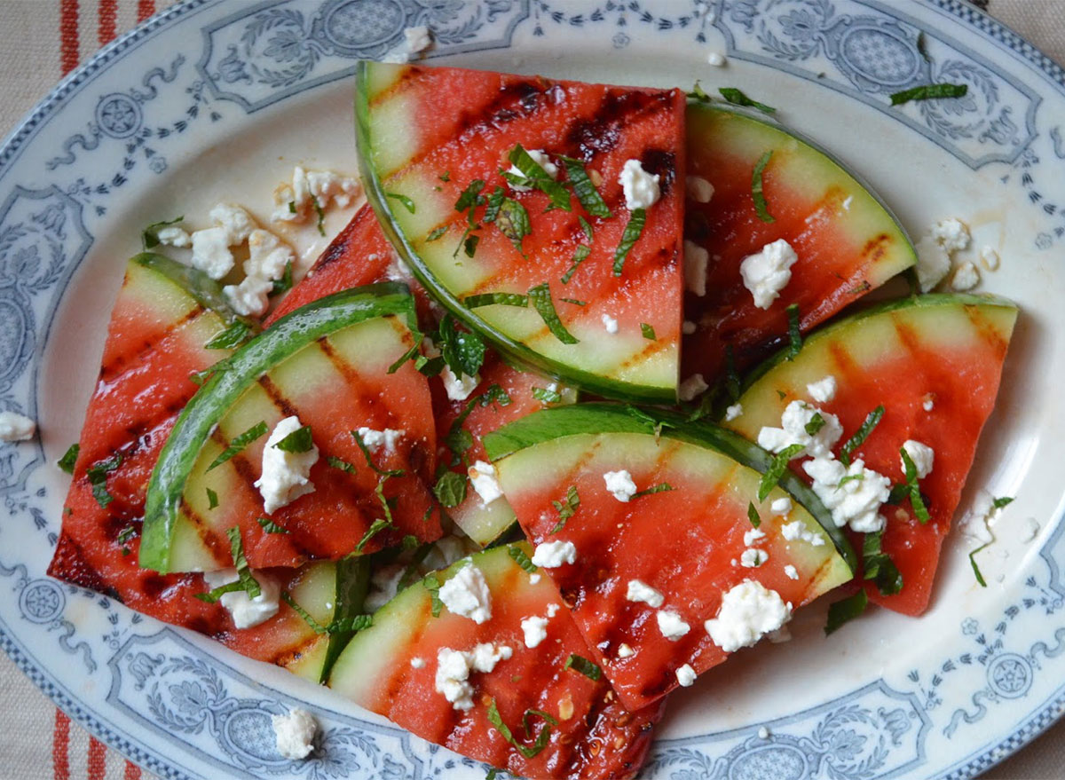 grilled watermelon and feta salad