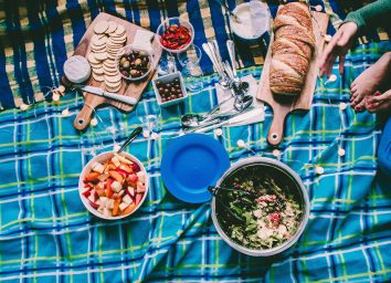 food outside at a picnic