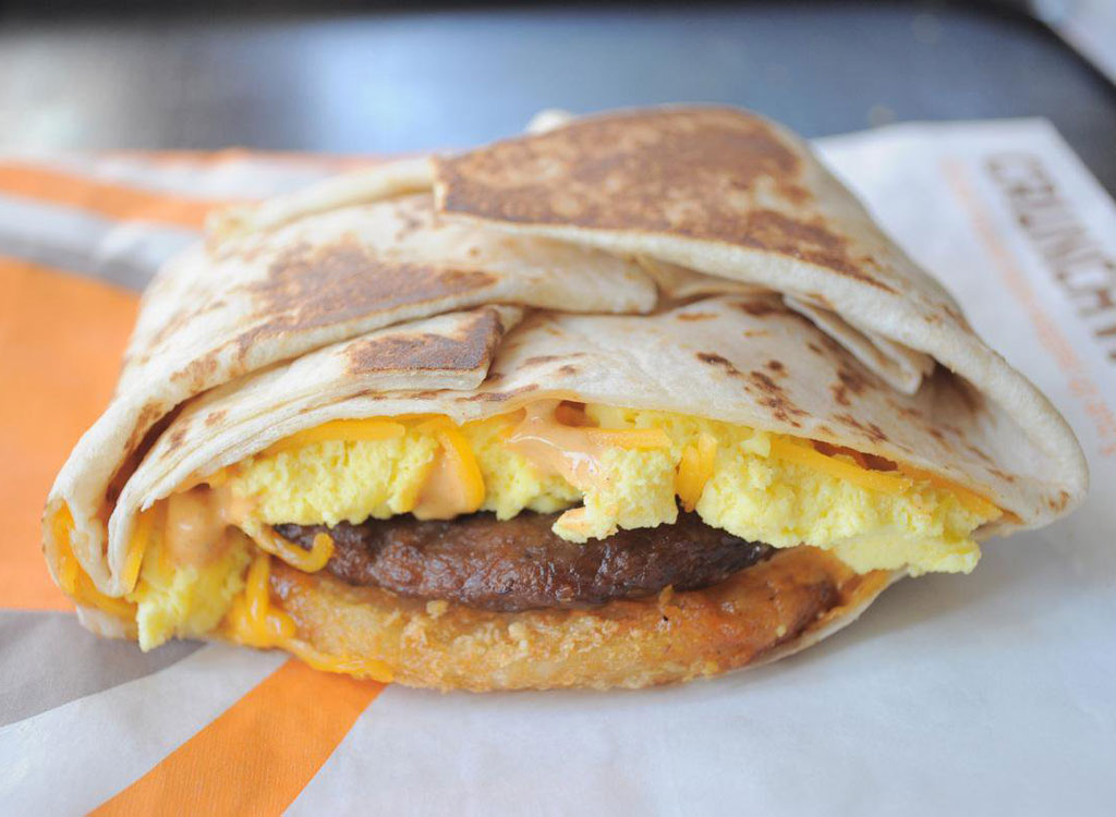 Taco bell am sausage crunchwrap