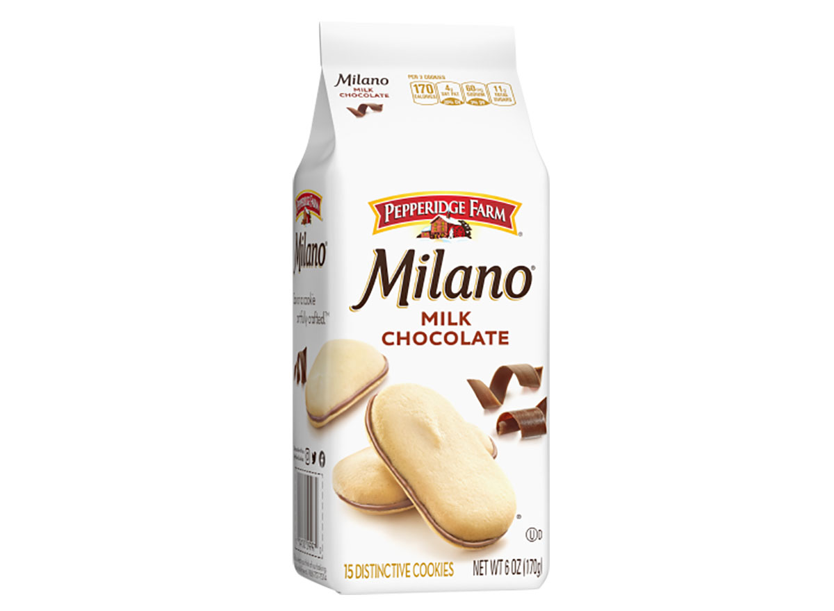 pepperidge farm milk chocolate milano cookies