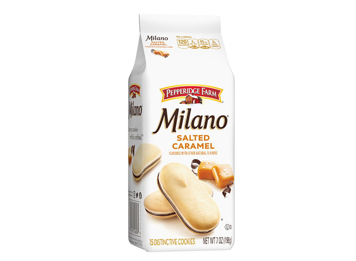 pepperidge farm salted caramel milano cookies