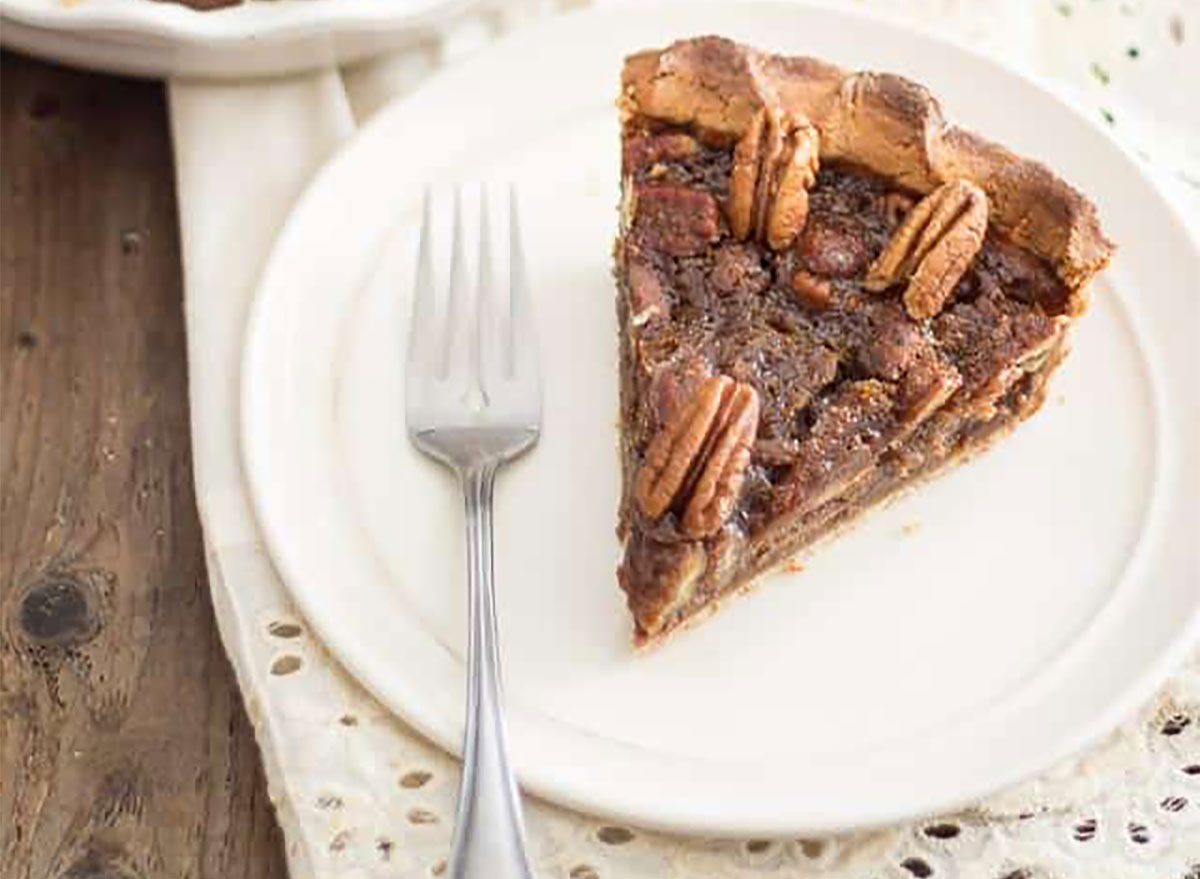 slice of paleo pecan pie