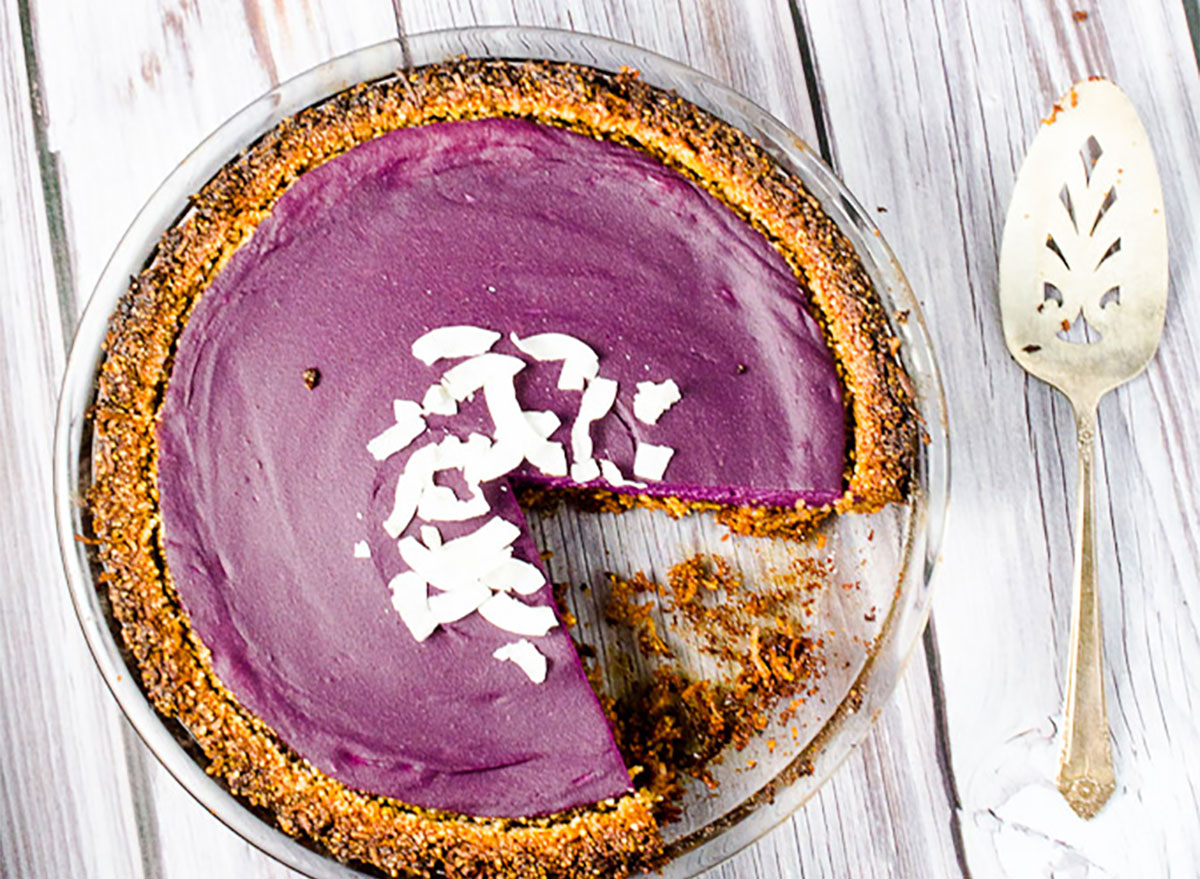 vegan purple sweet potato pie