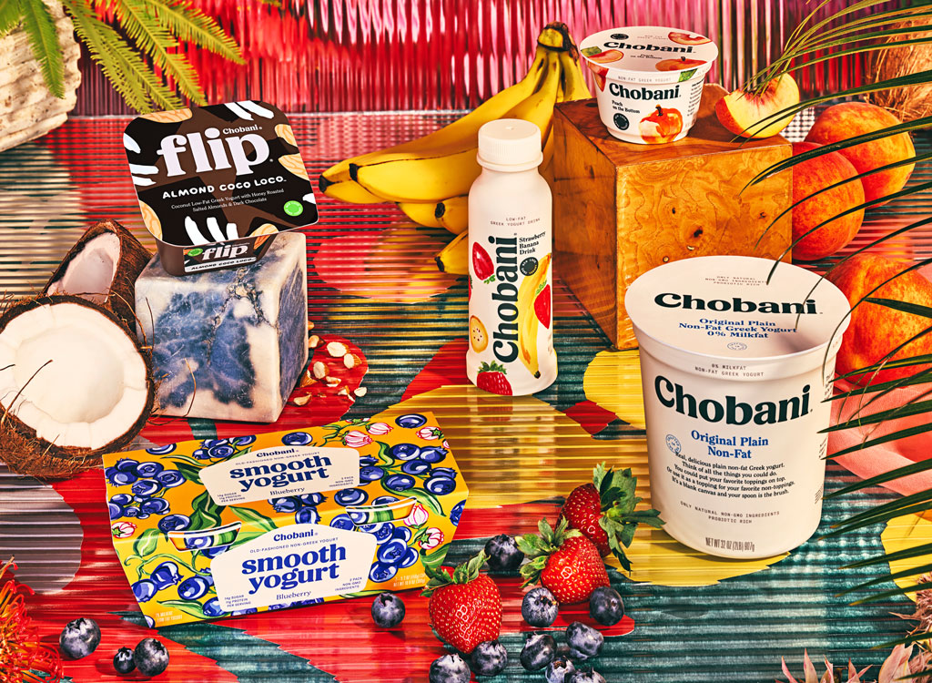 Chobani family staged new packaging