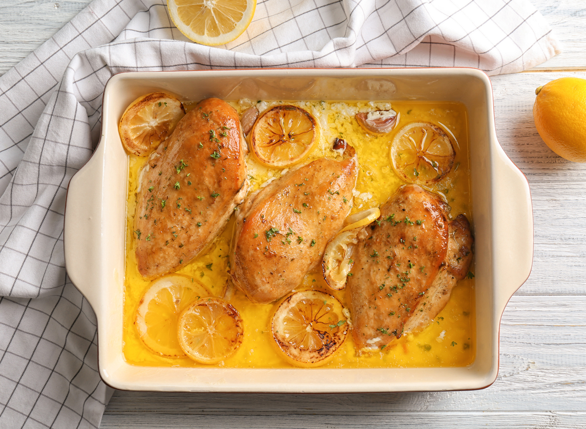 Baked chicken breast lemon