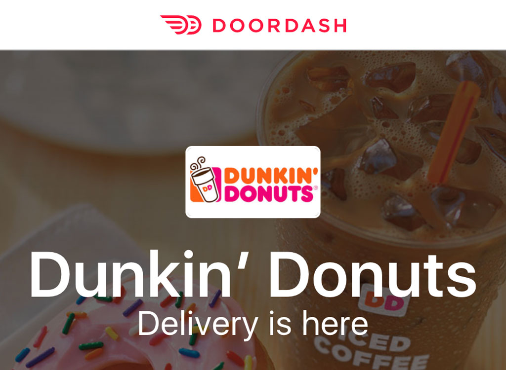 Dunkin Donuts delivery