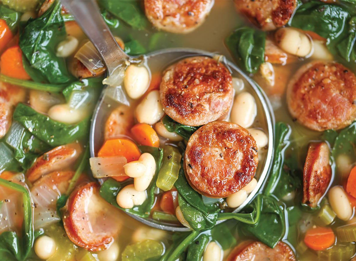 sausage and white bean soup with vegetables