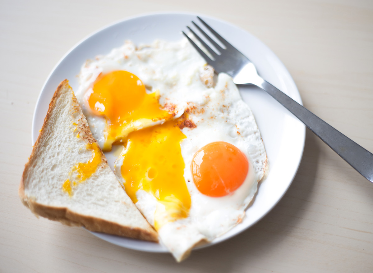 Egg white orange foodie Sunnyside up Fried Egg yolk food Tote Bag