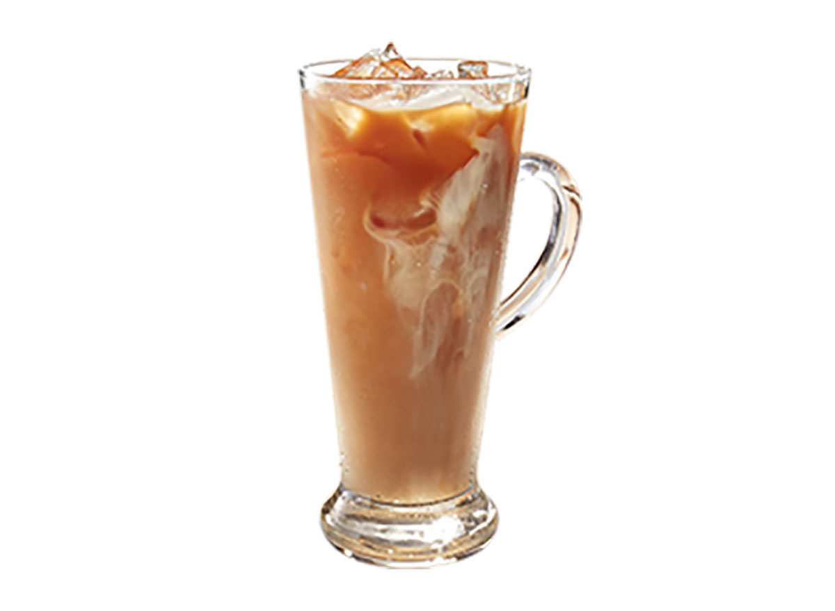 iced milk tea in glass