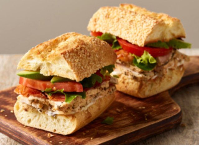 Au bon pain chicken avocado sandwich