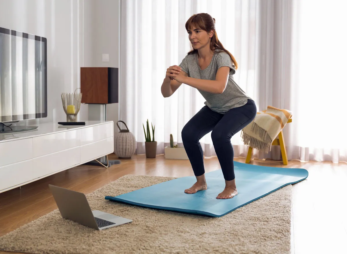 Woman doing butt squats