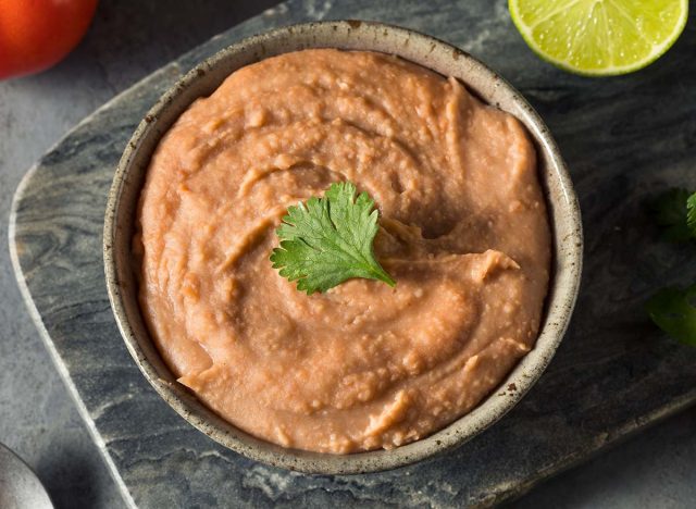 Bowl of refried beans