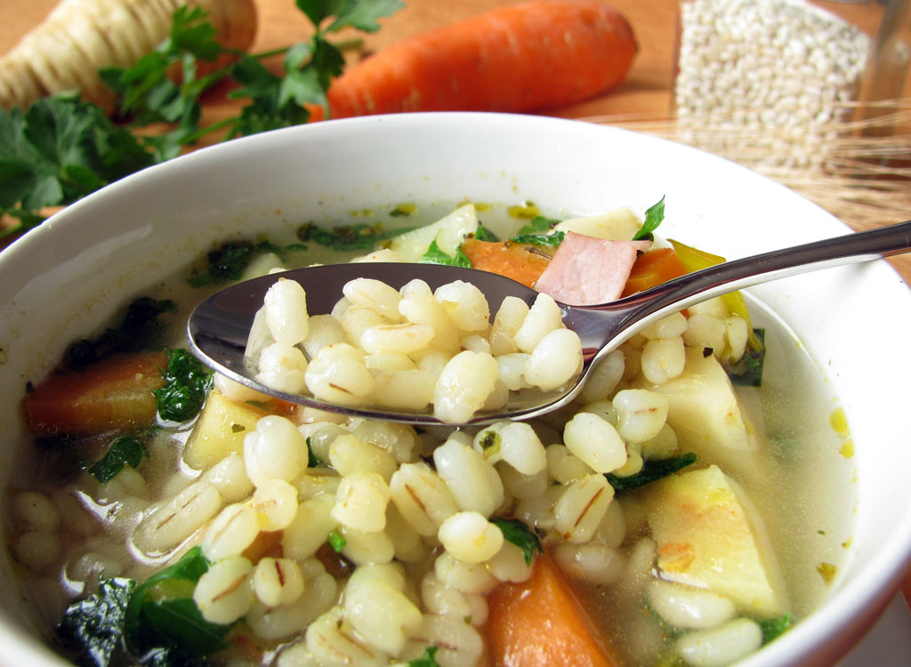 Barley soup - food for hair loss