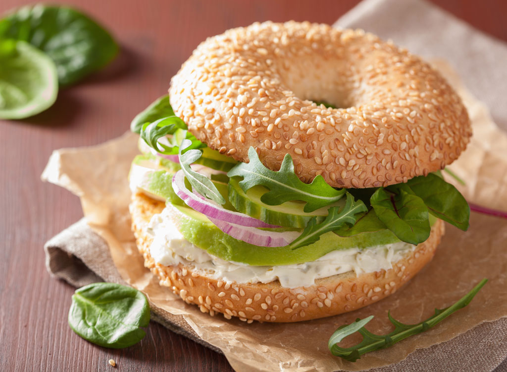 veggie bagel sandwich