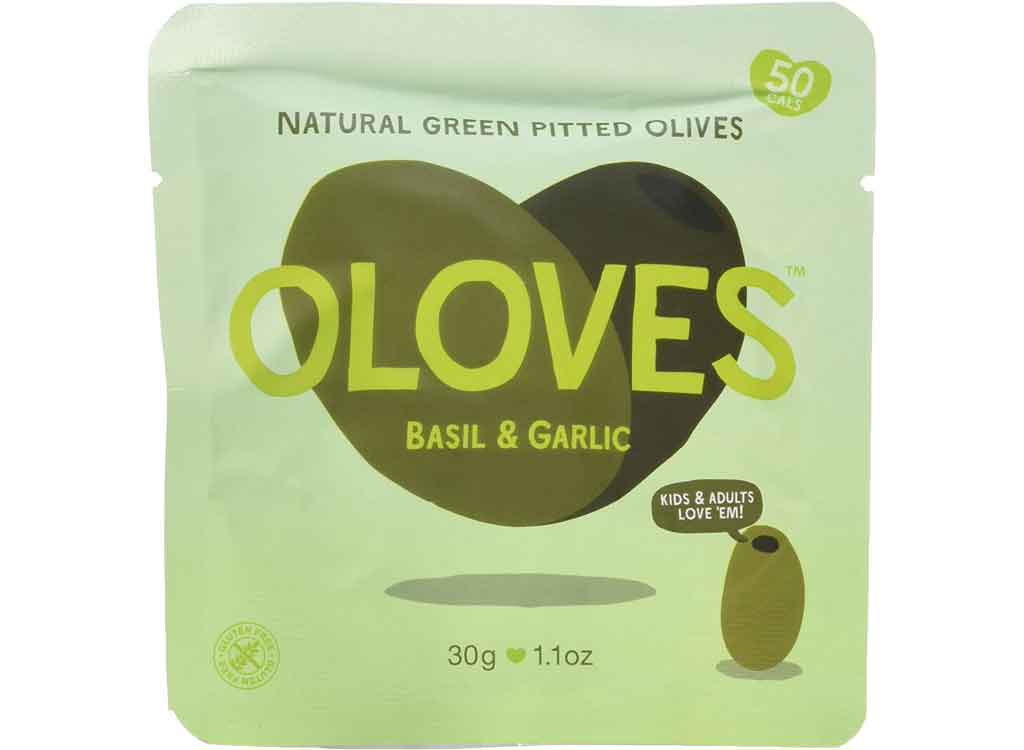 Oloves Basil Garlic Natural Green Pitted Olives