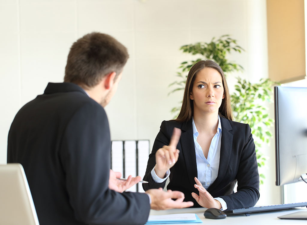 woman saying no