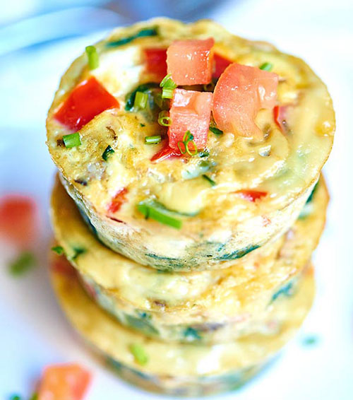 Frittata muffins plate