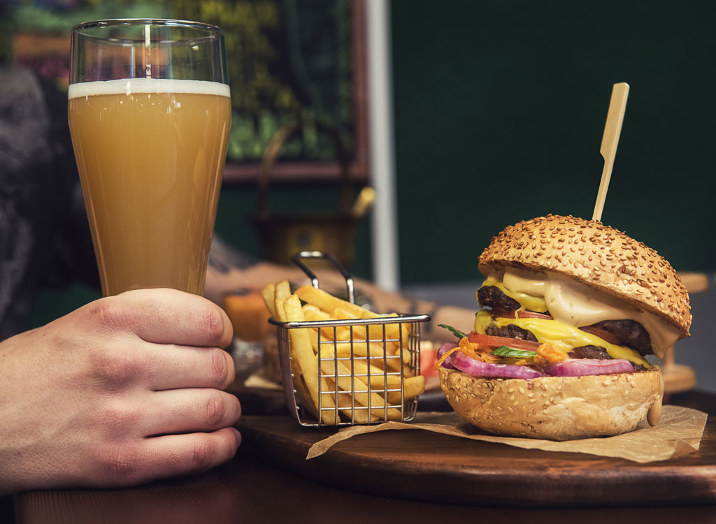 Burger and beer