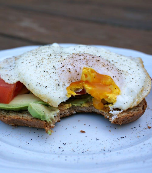 Egg fried toast plate