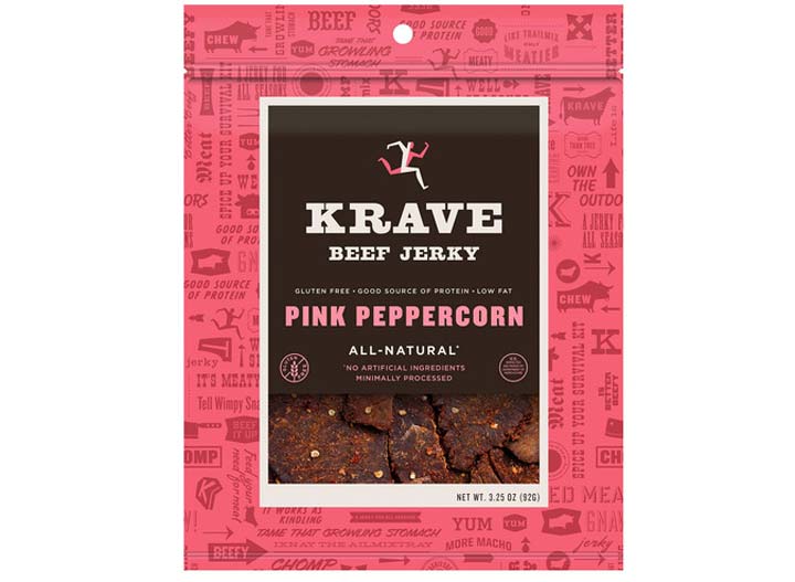 Krave pink peppercorn beef jerky