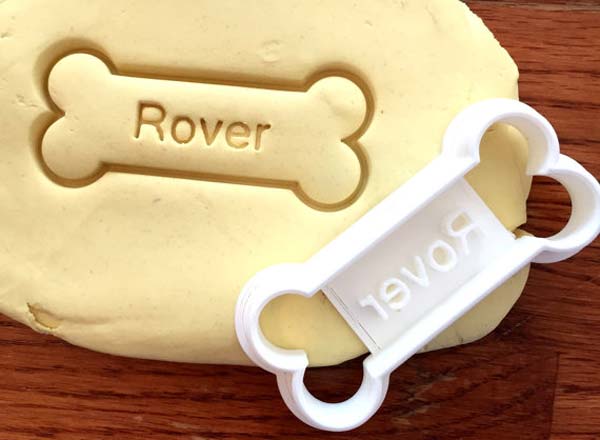 Dog bone cookie cutter