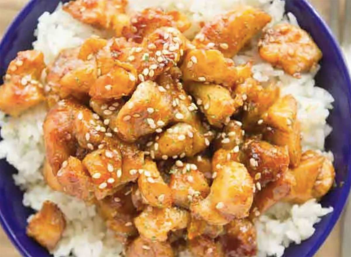 honey garlic chicken with rice